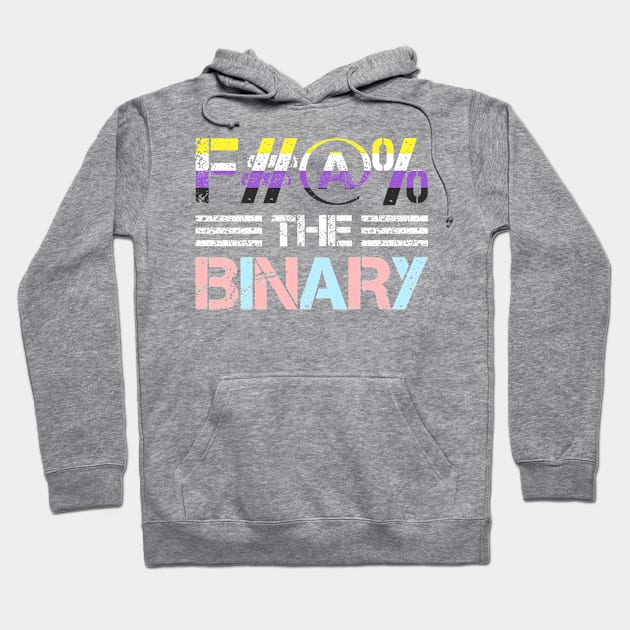 F#@% the Binary Censored Hoodie by starprinxe